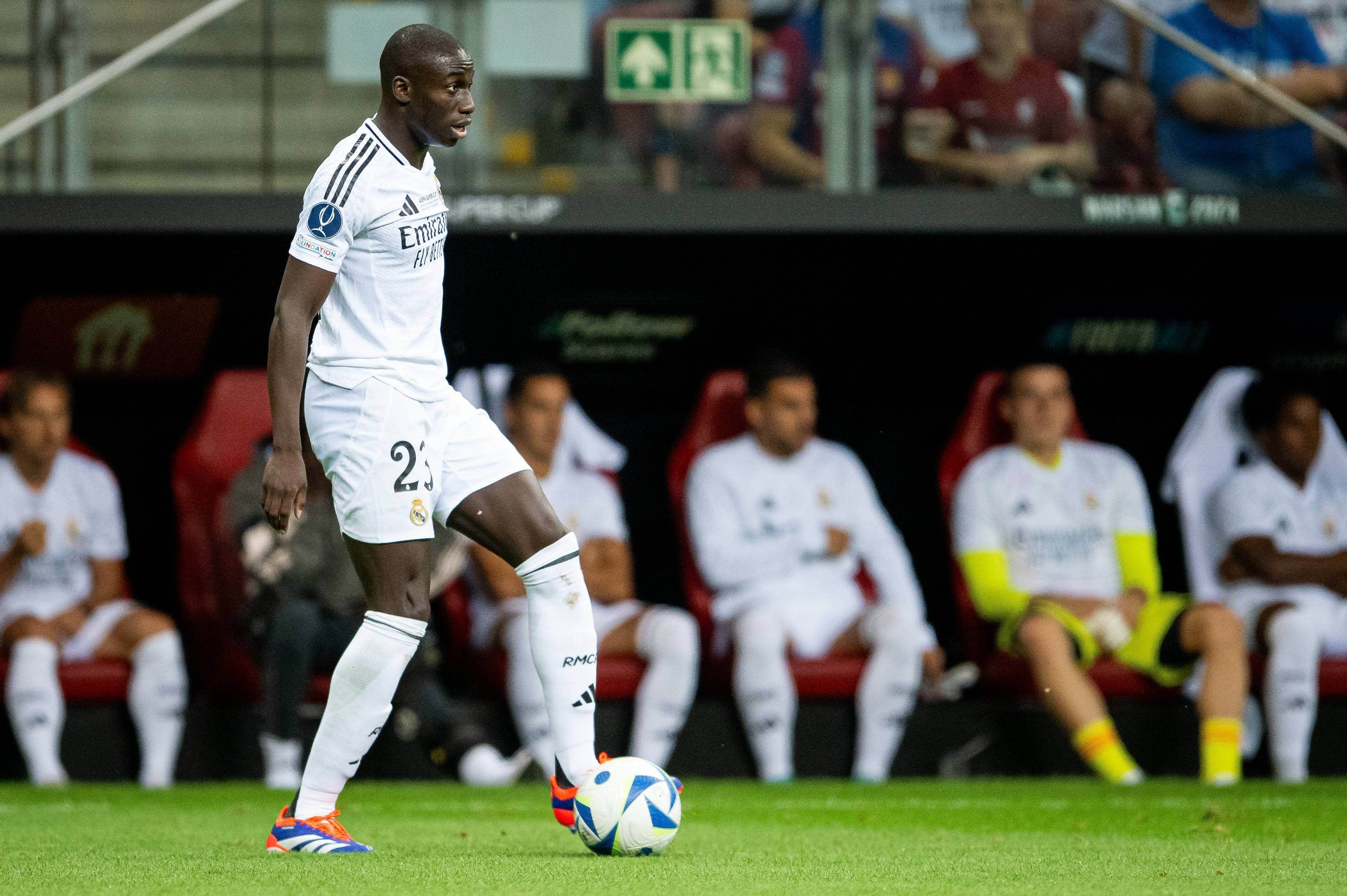 Ferland Mendy, en un partido con el Real Madrid.