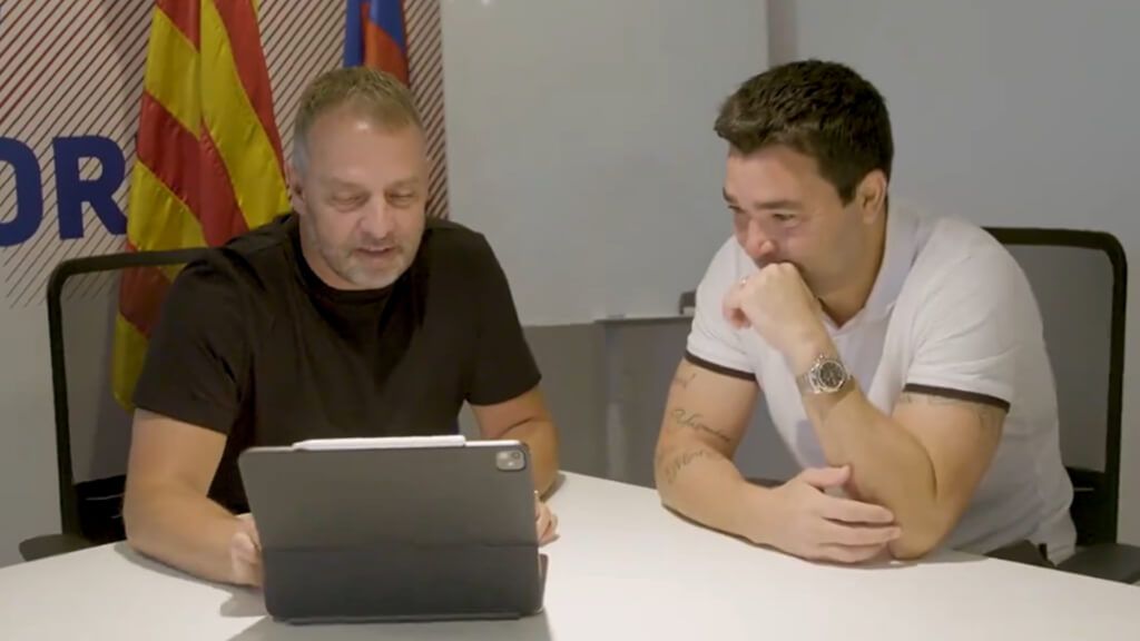  Hansi Flick y Deco preparando la nueva temporada (Fuente: FC Barcelona)