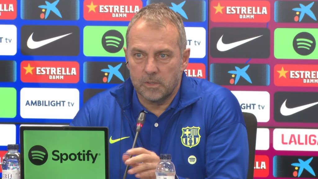  Hansi Flick, en rueda de prensa