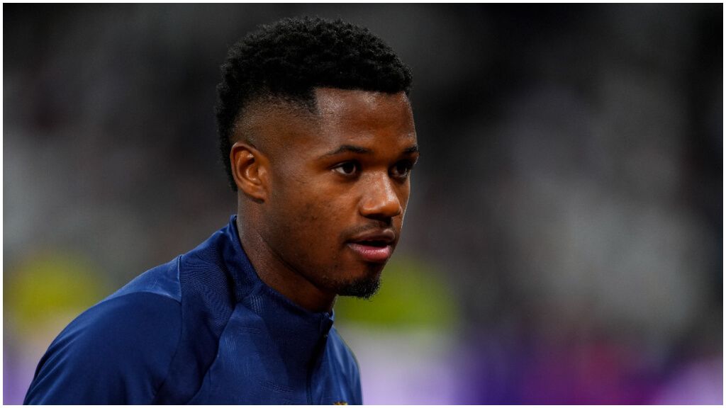  Ansu Fati durante un partido con el FC Barcelona.