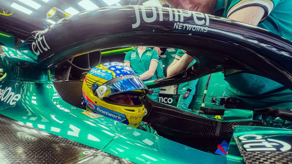  Fernando Alonso, en el AMR24 (X)