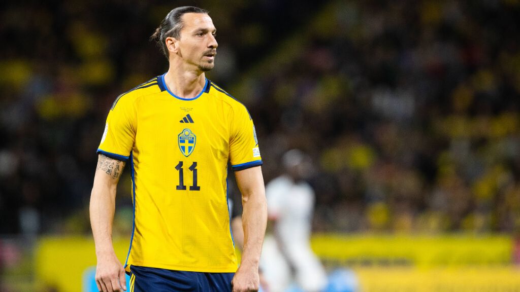  Zlatan Ibrahimovic, durante un partido con la Selección de Suecia (foto: Cordon Press).