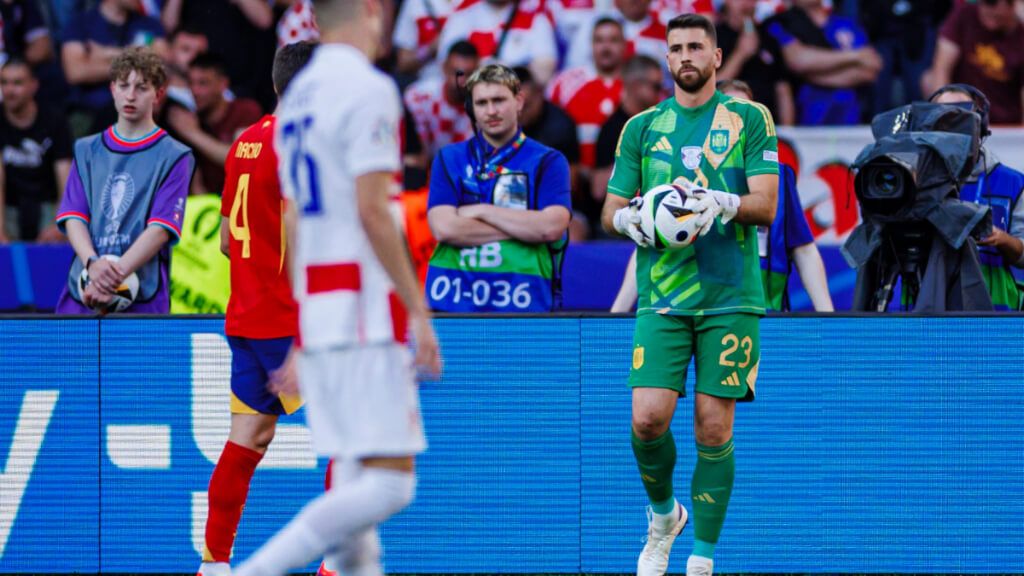  Unai Simón, durante España-Croacia de la Eurocopa 2024 (foto: Cordon Press).