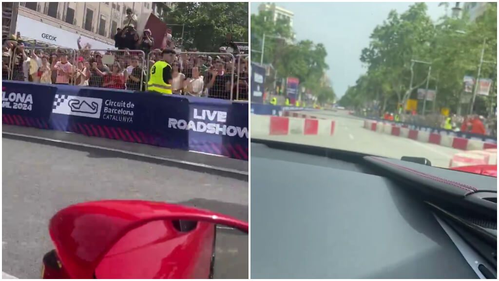 Las vistas desde el interior del coche de Carlos Sainz. (Redes Sociales)