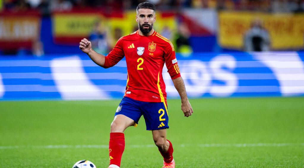  Dani Carvajal, durante el España-Italia (foto: @sefutbol)