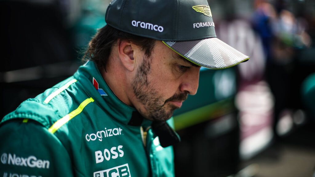 Fernando Alonso, en el Gran Premio de Silverstone.