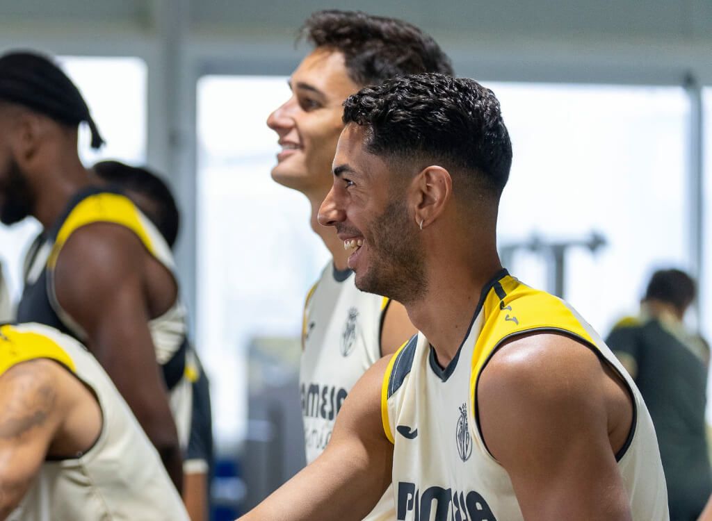 Ayoze Pérez, sonriente en su primer entrenamiento con el Villarreal