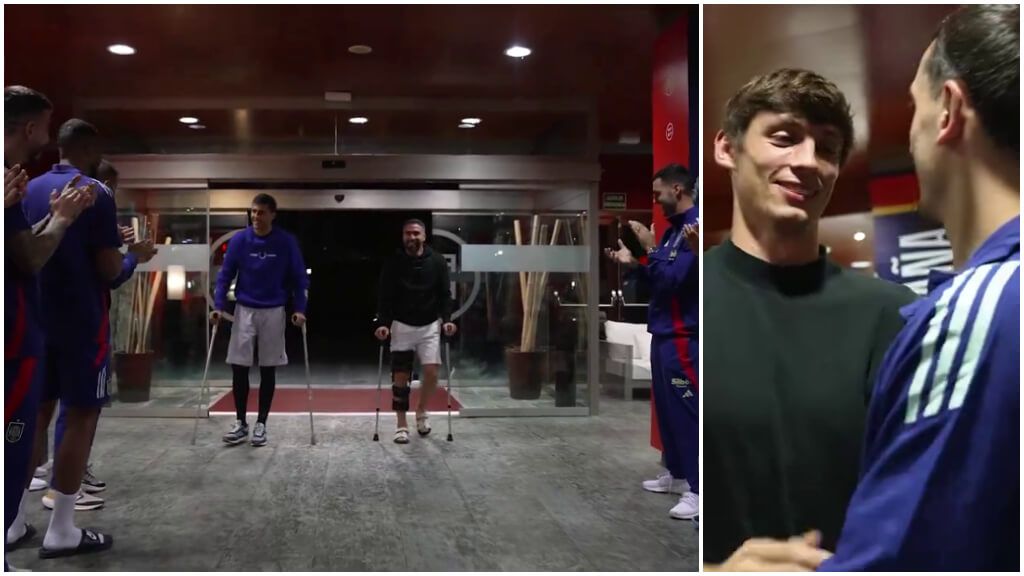 El cariñoso recibimiento a Dani Carvajal, Rodrigo Hernández y Robin Le Normand