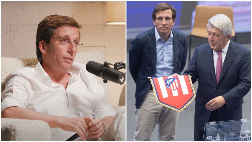  José Luis Martínez-Almeida, con Enrique Cerezo a la derecha (Fotos: YouTube y Europa Press)