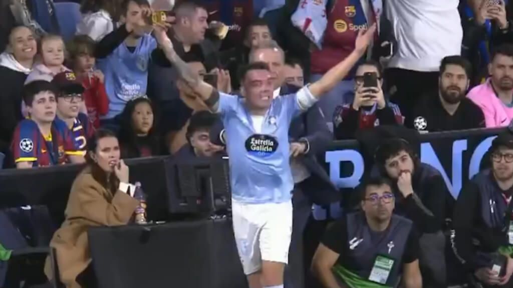  Iago Aspas, enfadado tras la decisión de Soto Grado