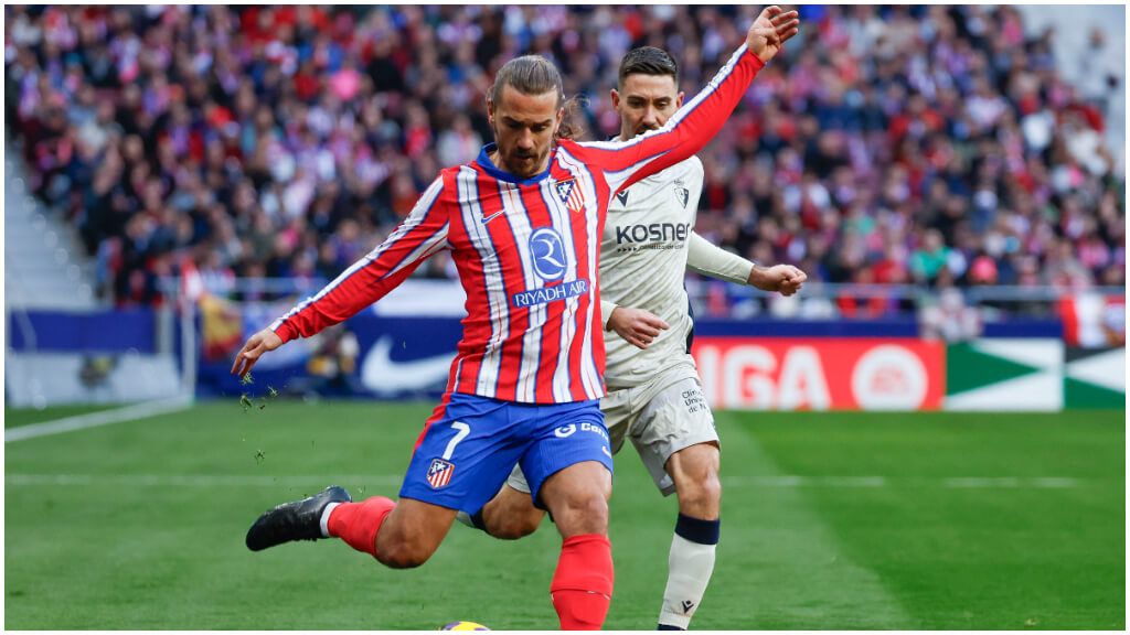  Griezmann durante el Atlético de Madrid-Osasuna.