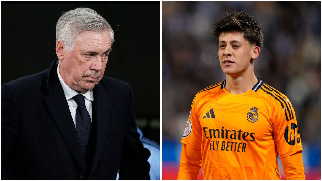  Fotomontaje de Ancelotti y Güler.