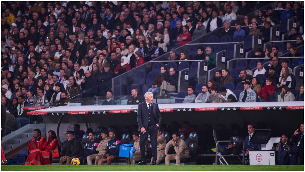  Ancelotti en el Santiago Bernabéu. (Fuente: Cordon Press)