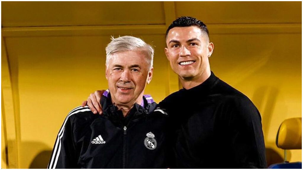  Carlo Ancelotti y Cristiano Ronaldo. (Fuente: @MrAncelotti)