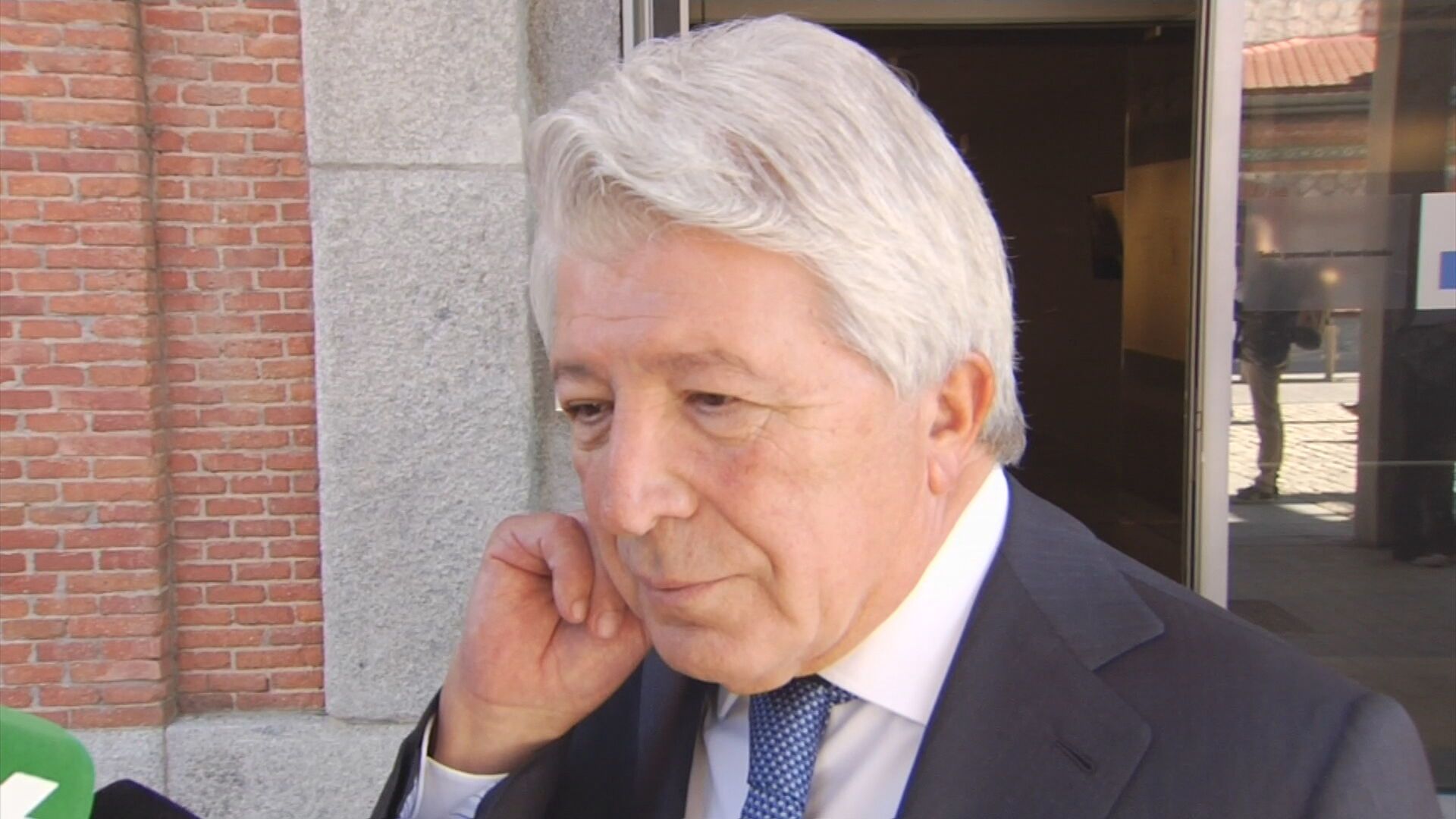  Enrique Cerezo, durante una comparecencia.