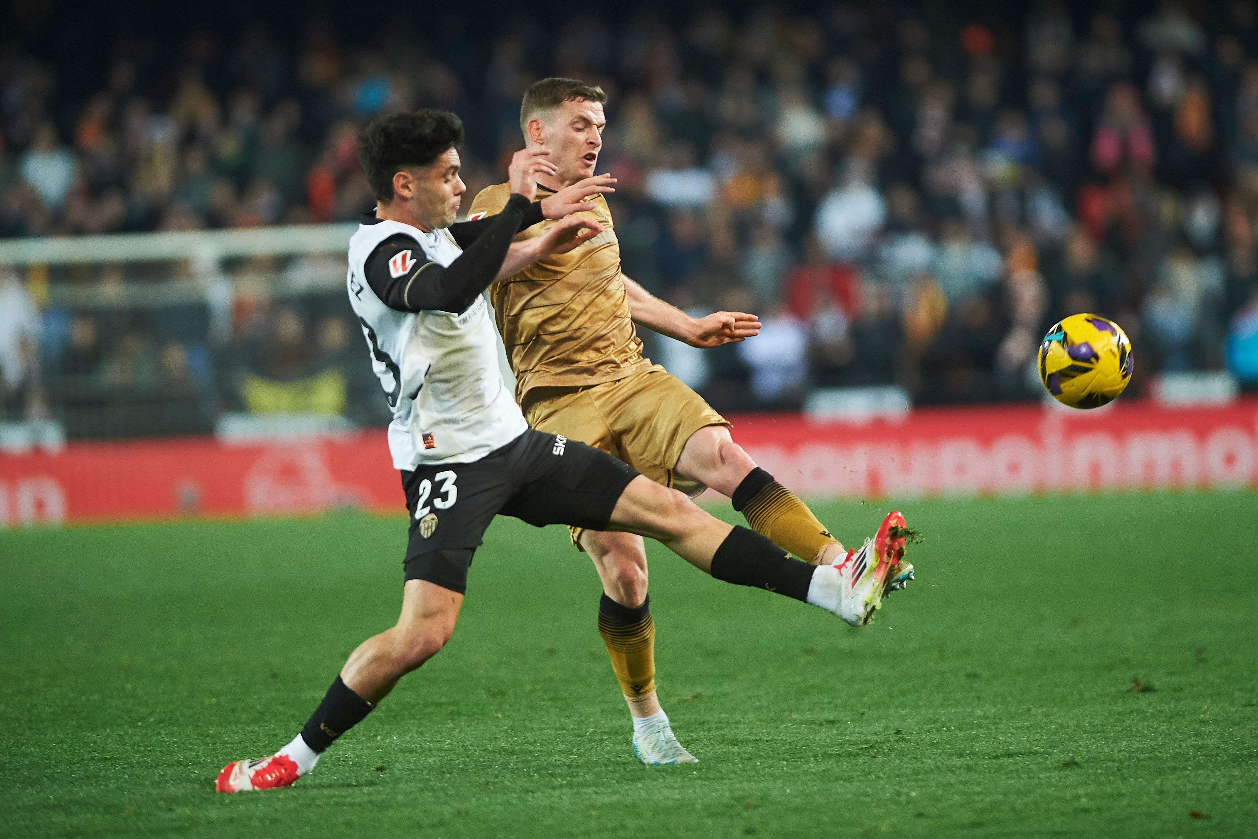 Fran Pérez, ante la Real Sociedad.
