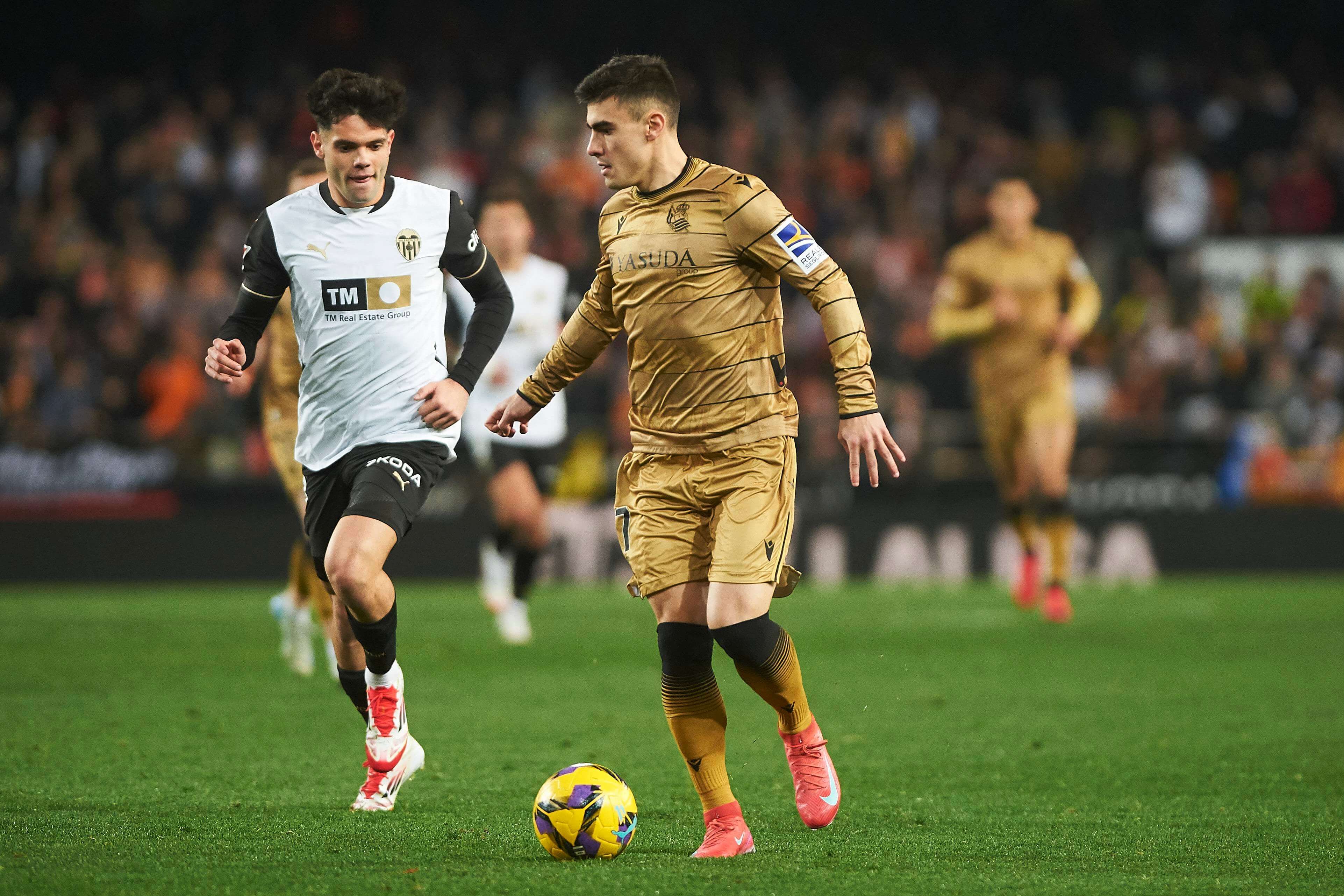 Fran Pérez, ante la Real Sociedad.