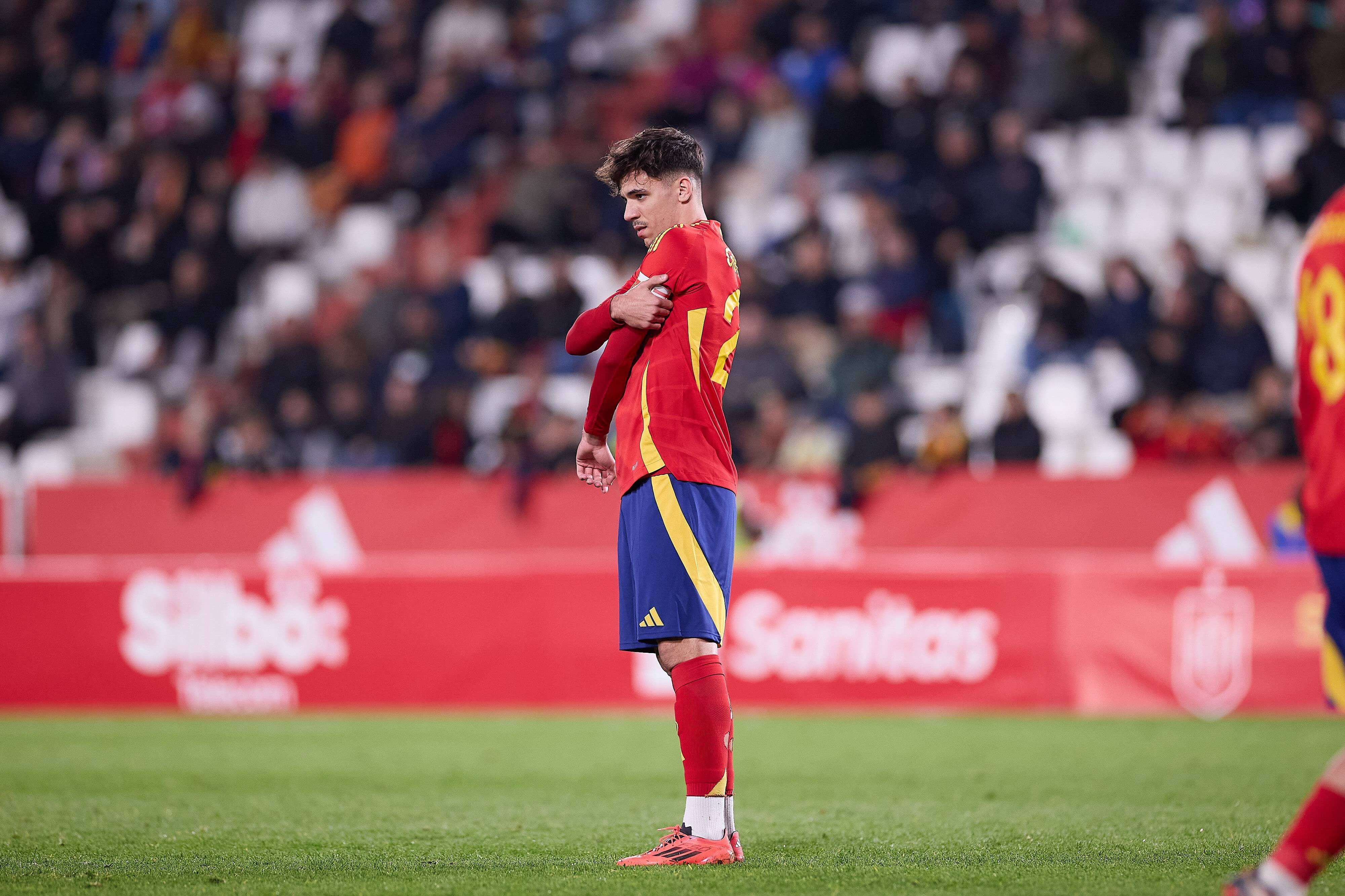  Gabri Veiga, durante un partido con la Selección Española sub 21.