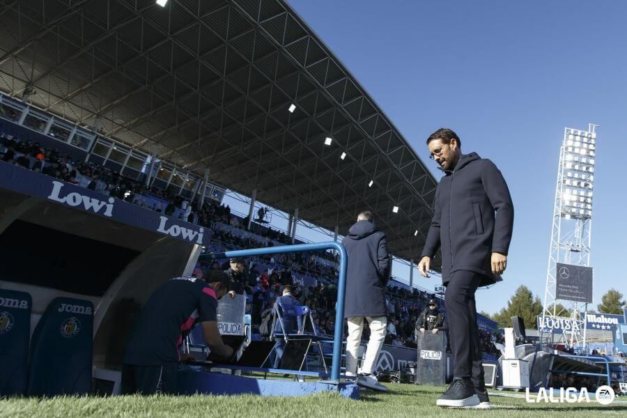  José Bordalás, antes del Getafe-Mallorca.