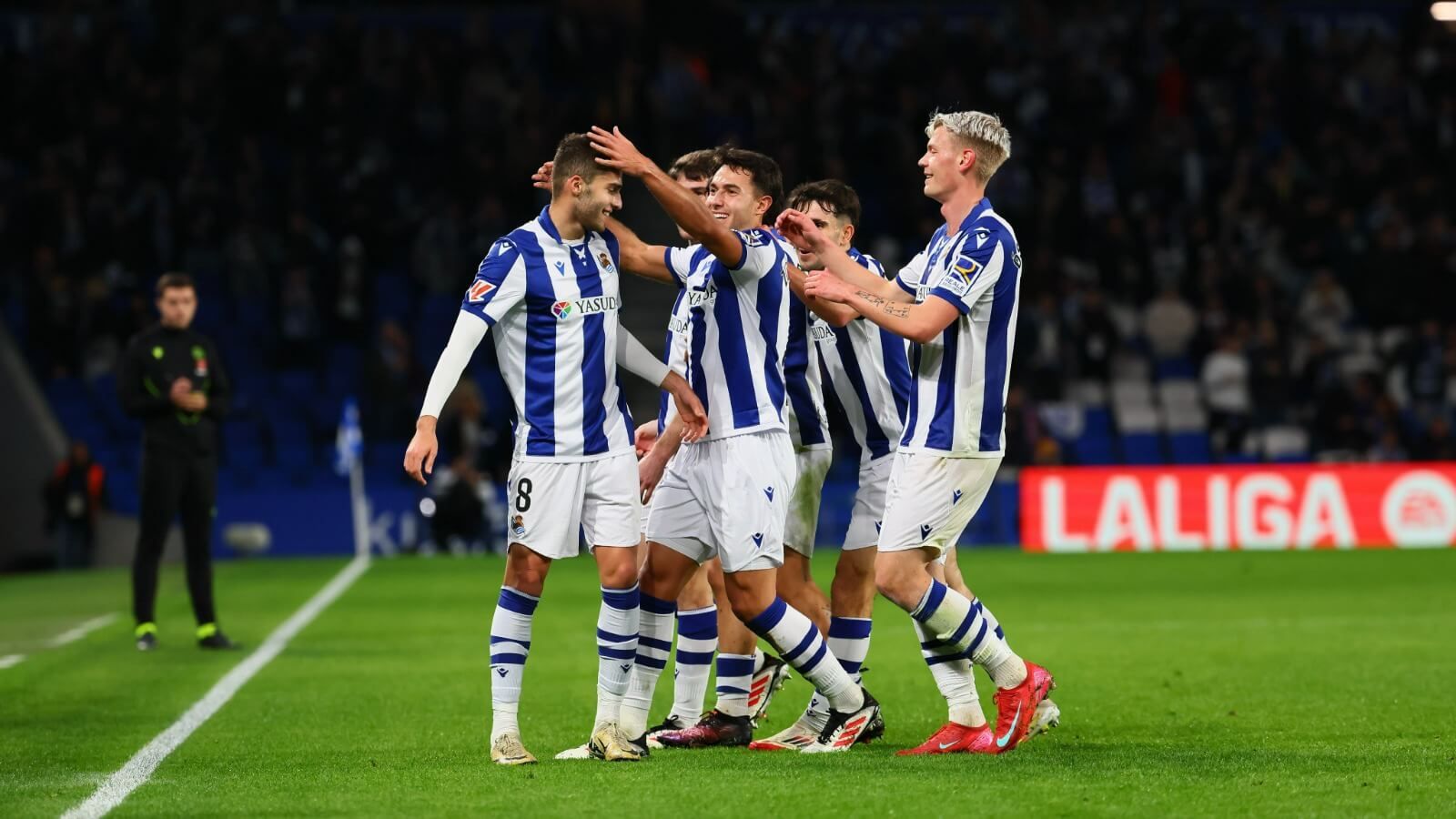 Zakharyan celebra su gol ante el Leganés en el Reale Arena.