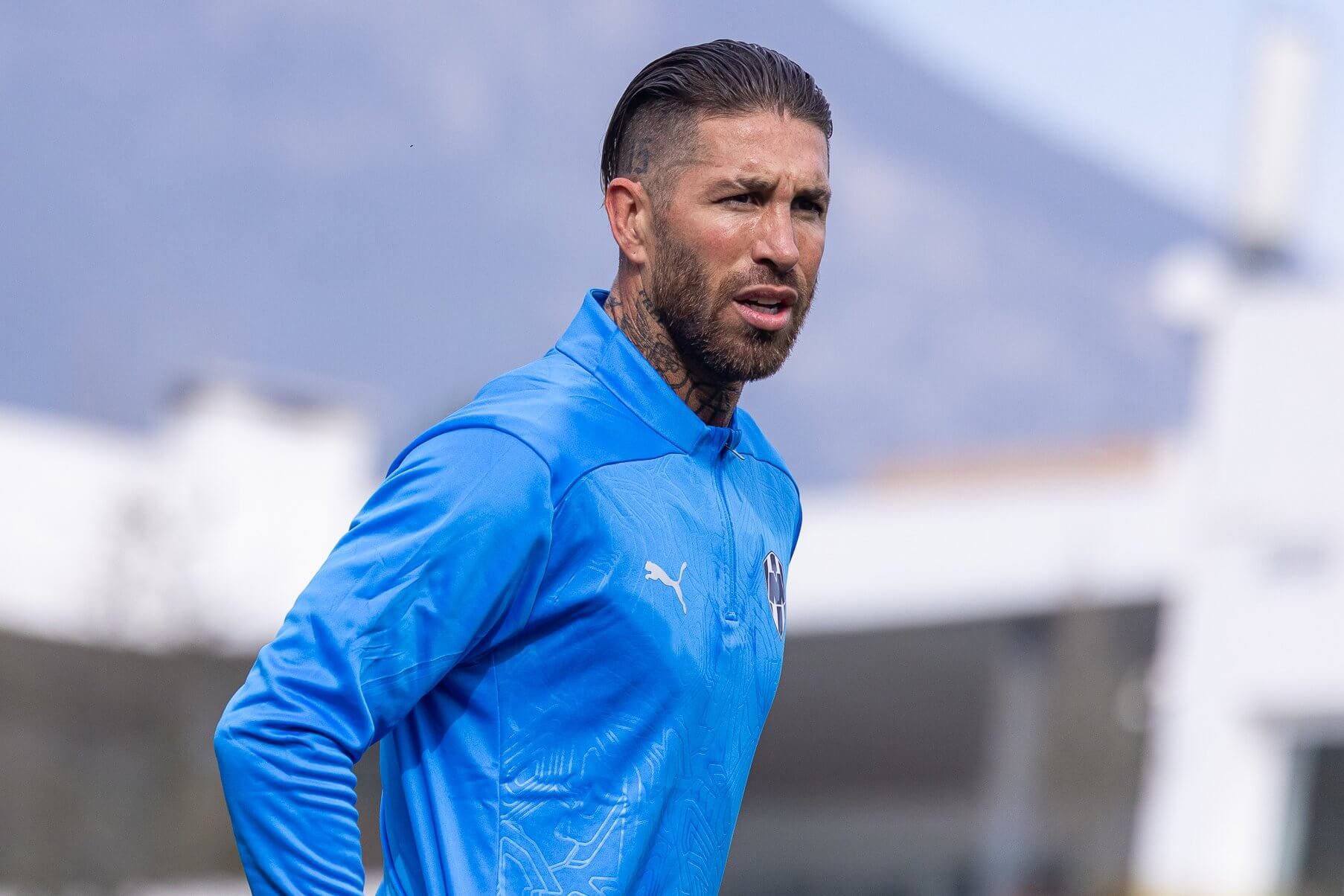  Sergio Ramos, durante un entrenamiento.