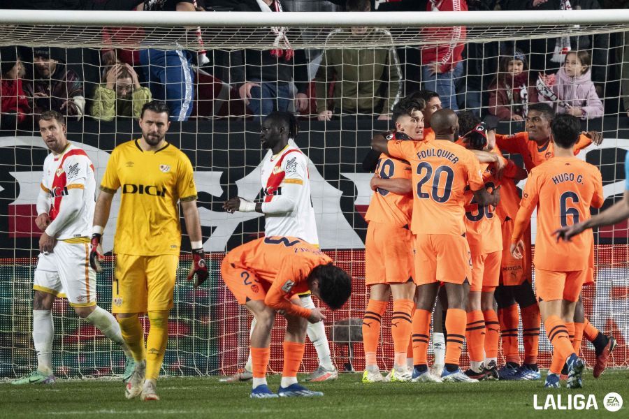  El Valencia CF cerró el 2023 con una victoria en Vallecas antes de Navidad.