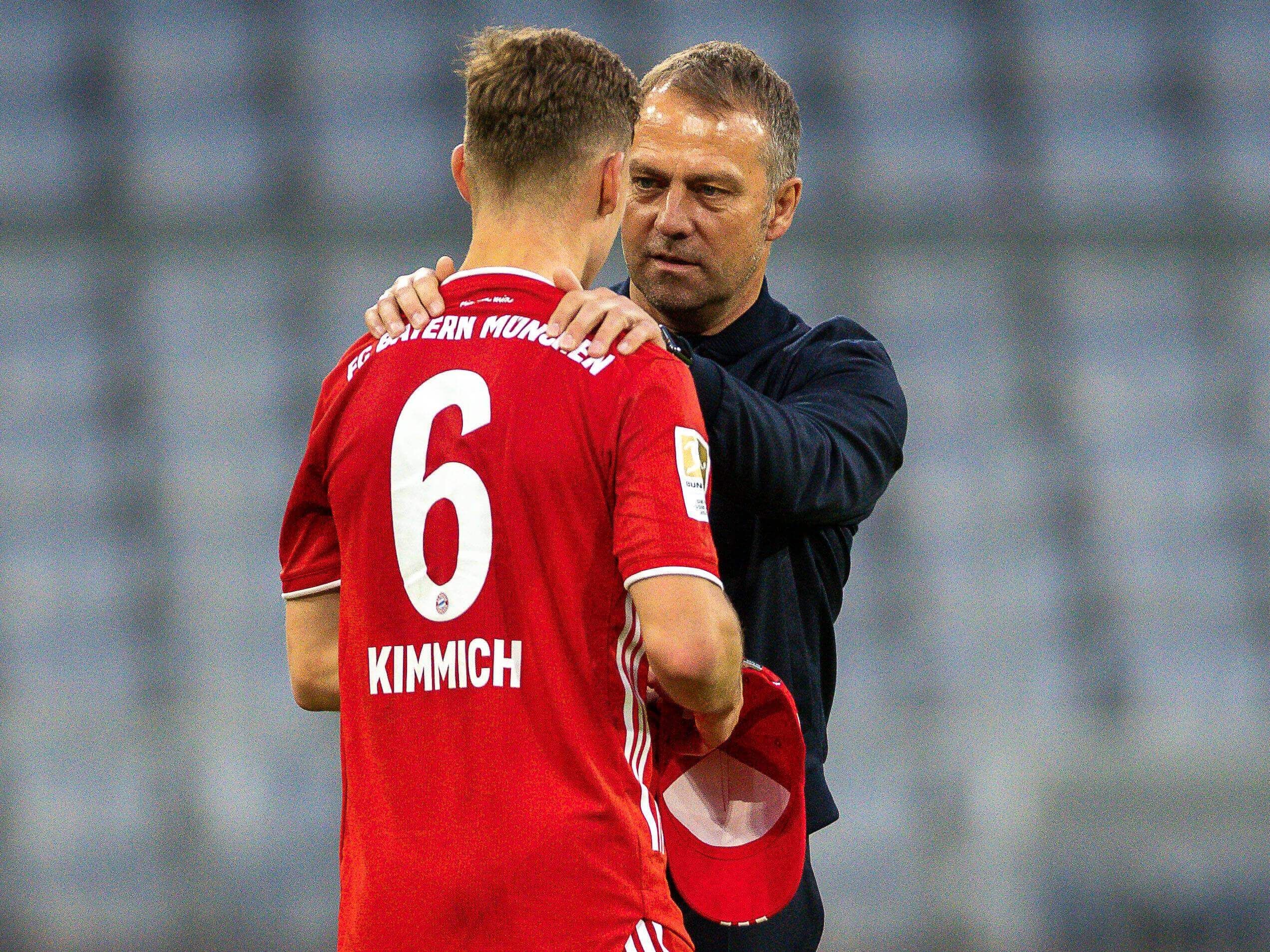 Hansi Flick y Joshua Kimmich, tras ganar la Champions 2020 con el Bayern.