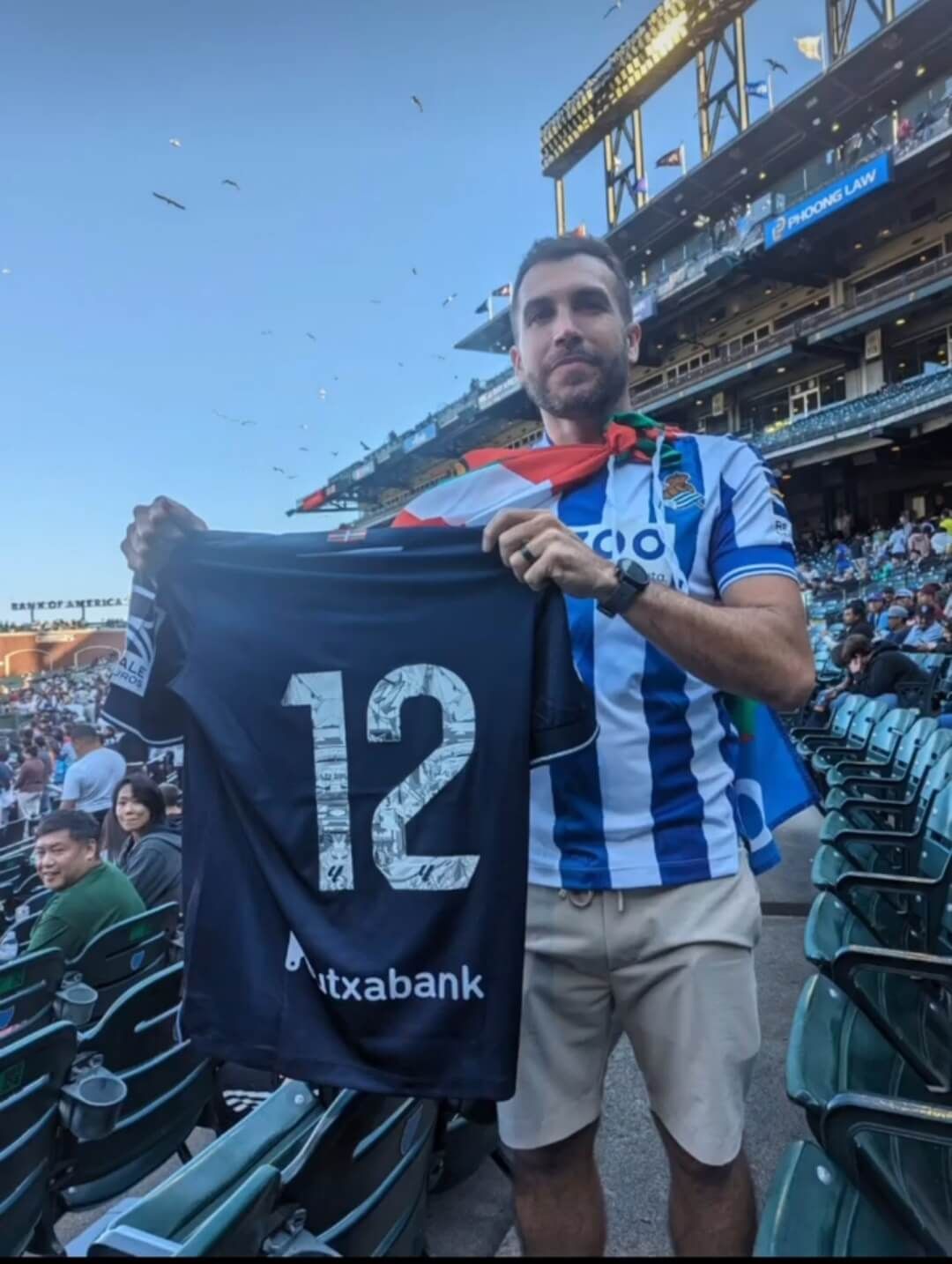 Haritz Maillo fue a ver jugar a la Real Sociedad a San Francisco la pasada pretemporada.