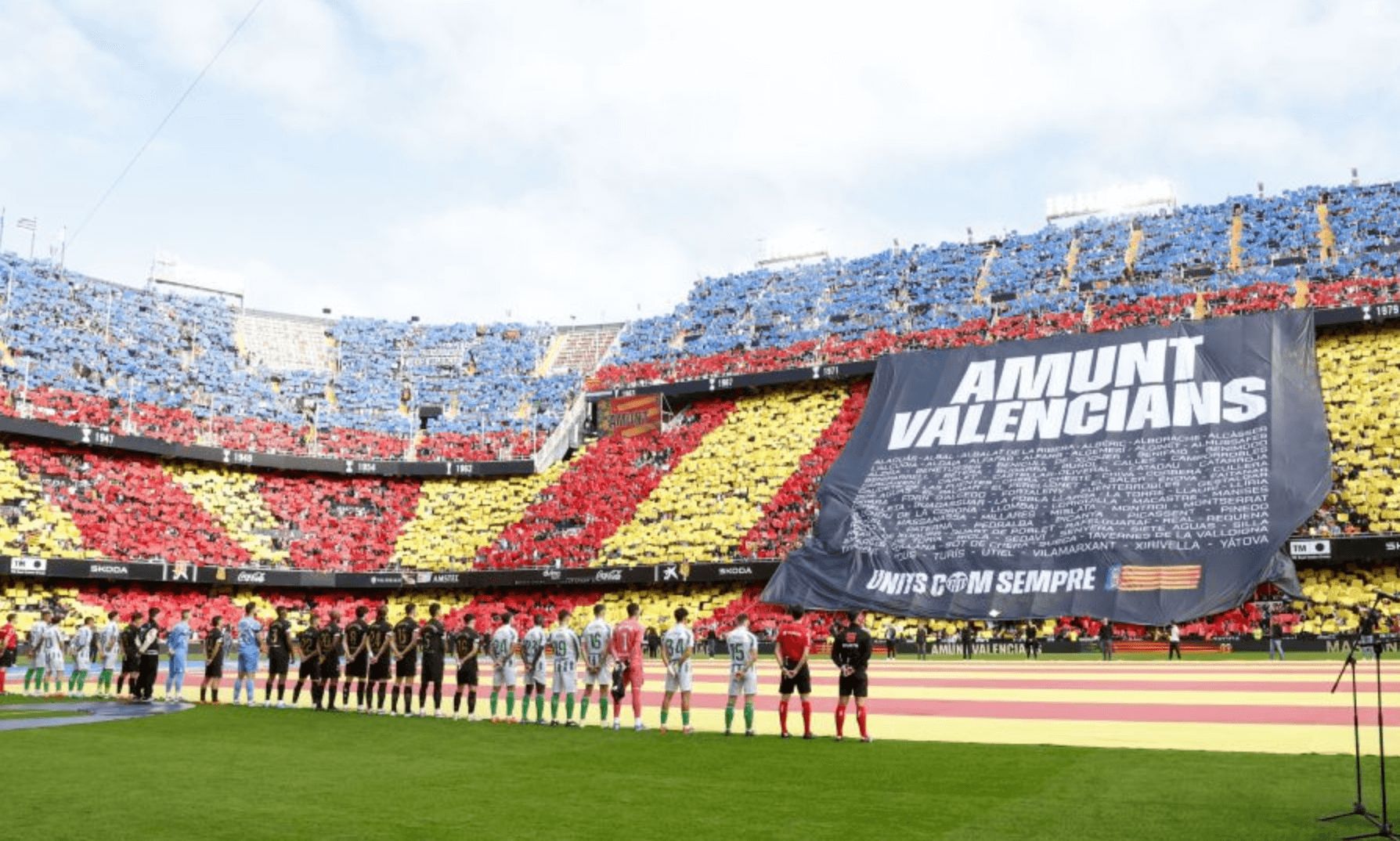  Homenaje en Mestalla tras la DANA.
