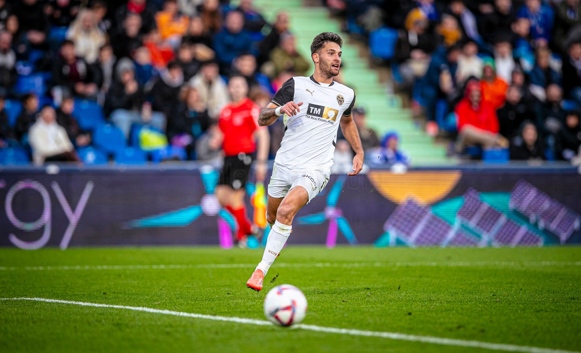  Hugo Duro, ante el Getafe CF.