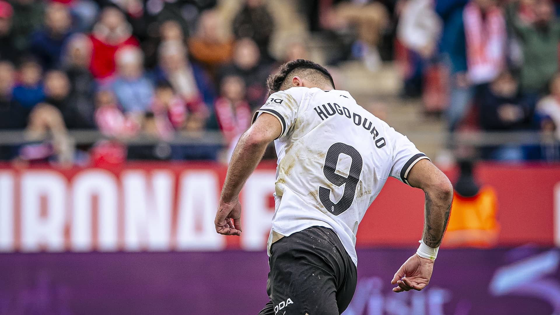  Hugo Duro, en el Girona FC - Valencia CF.