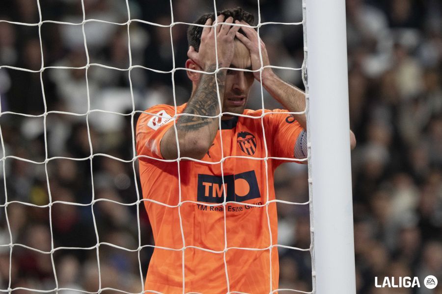  Hugo Duro falla ante el Real Madrid