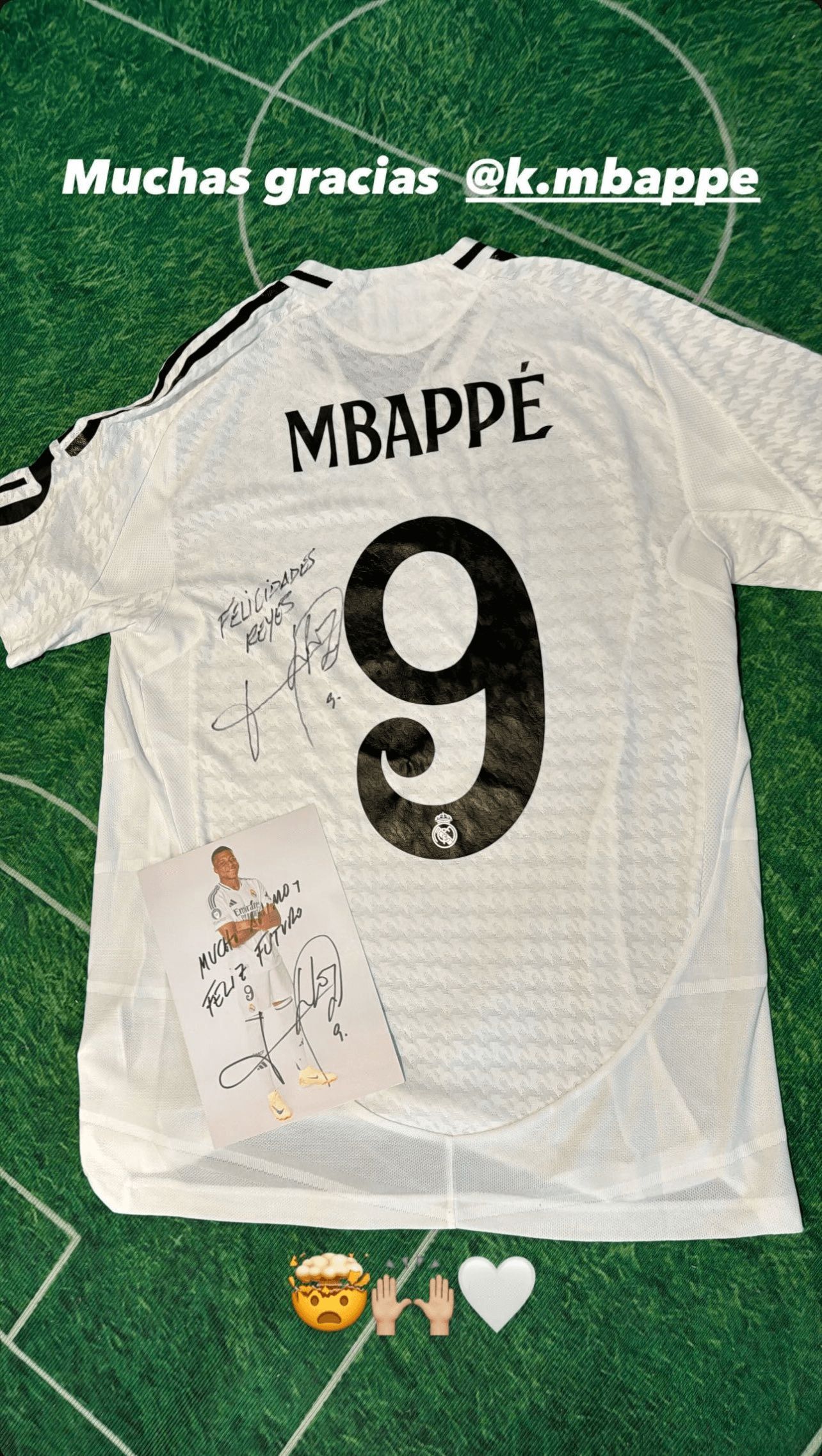  El regalo de Kylian Mbappé al hijo de José Antonio Reyes (Fuente: @_josereyeslopez_)
