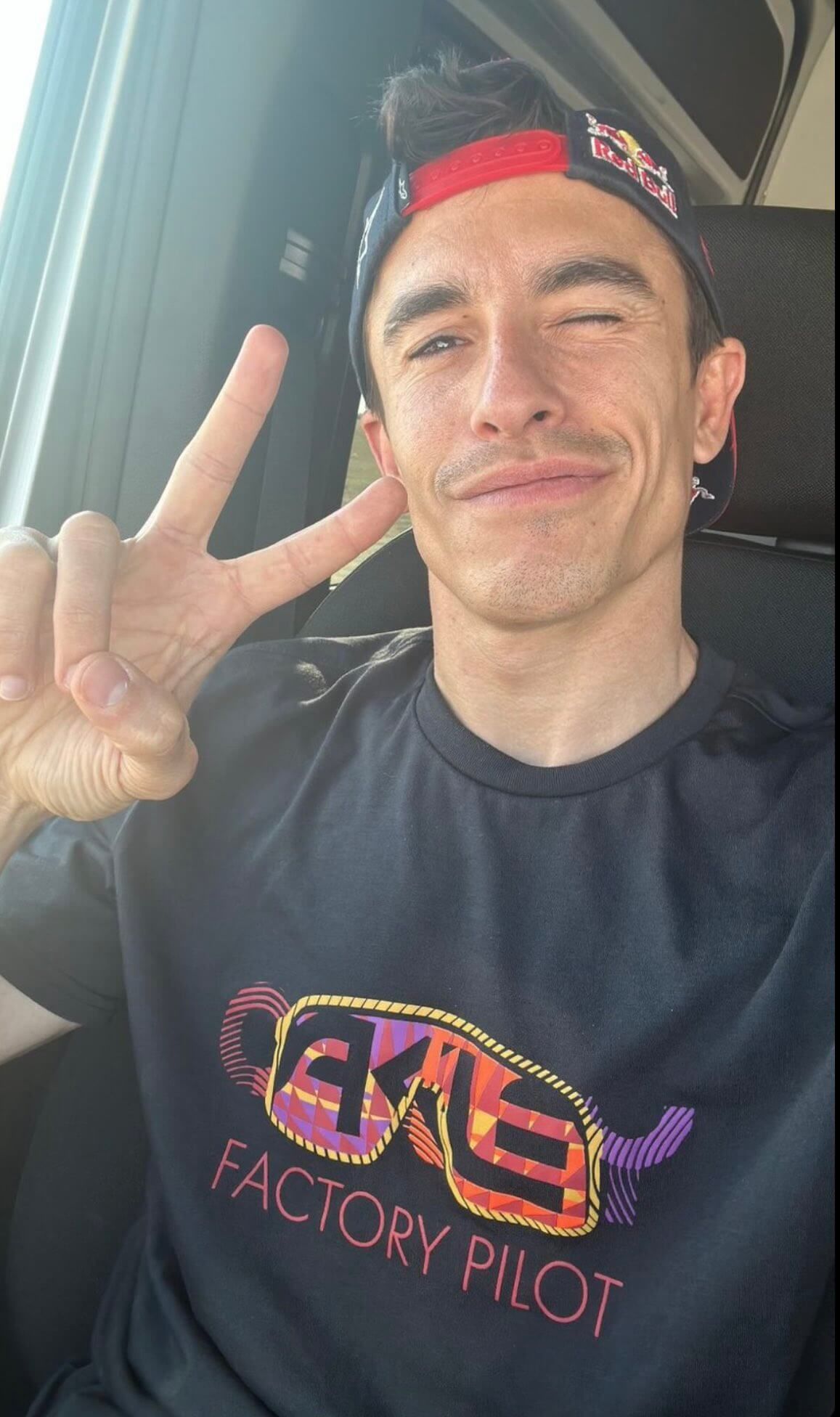  Marc Márquez filtrando su fichaje por Ducati