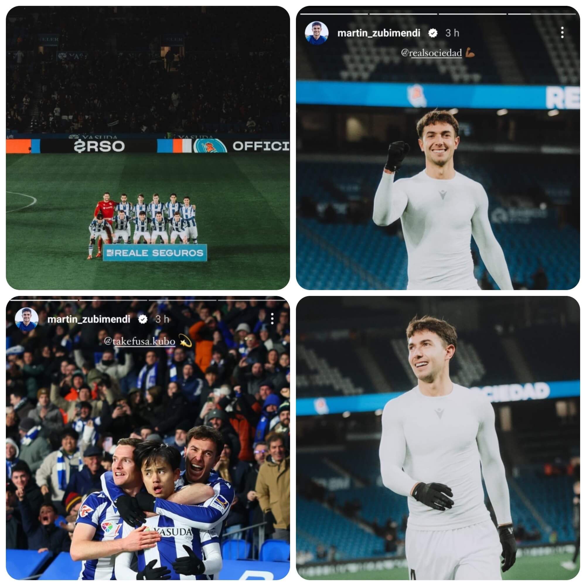  Imagenes de Martin Zubimendi en su Instagram tras la victoria ante el Villarreal.