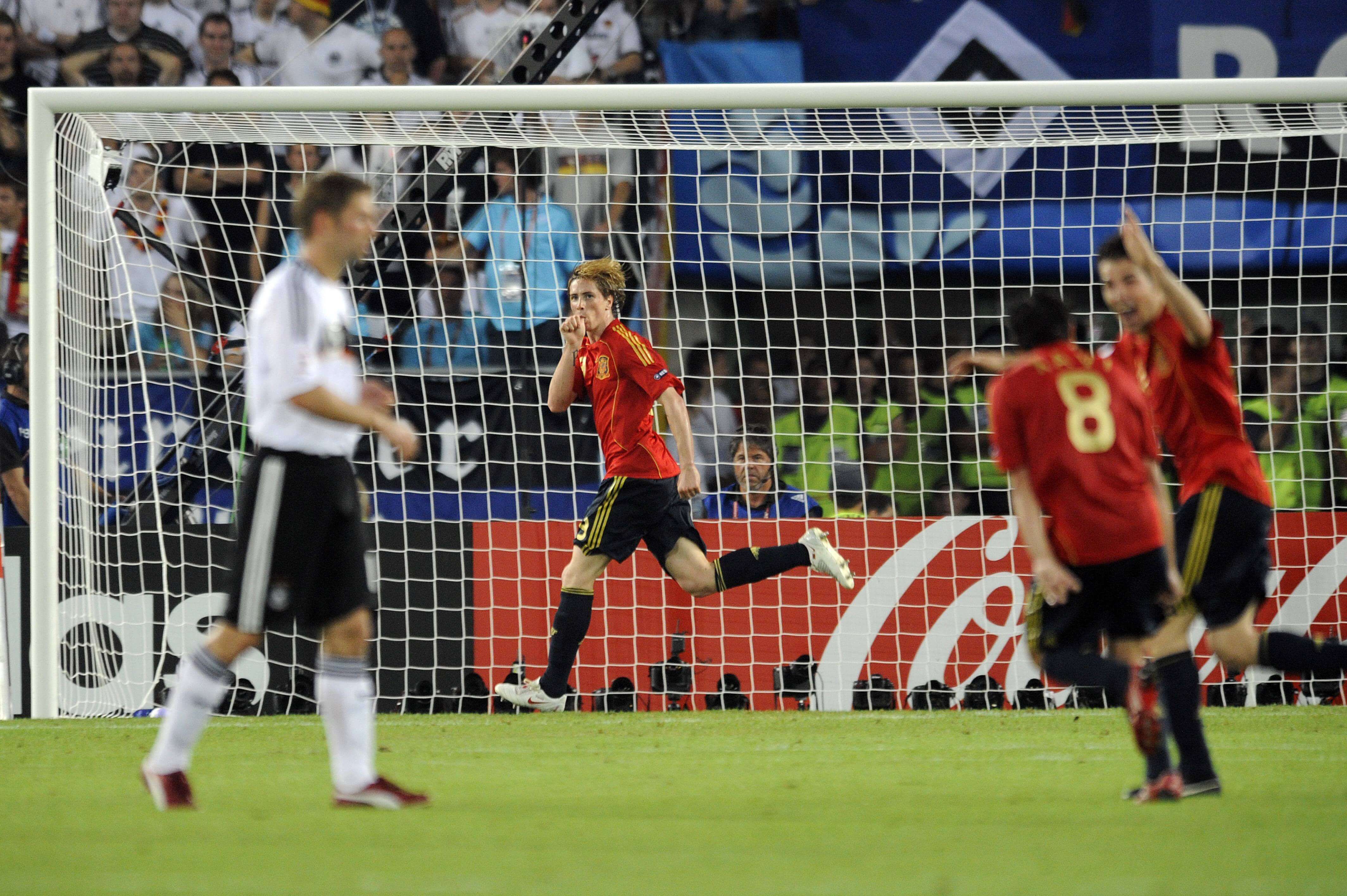  Fernando Torres celebra el gol a Alemania en 2008