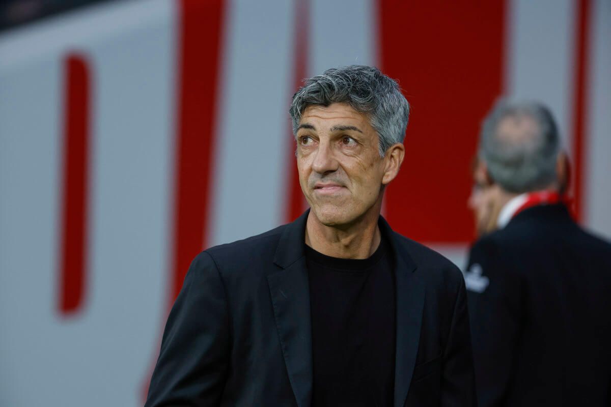 Imanol Alguacil, durante el Atlético de Madrid-Real Sociedad.