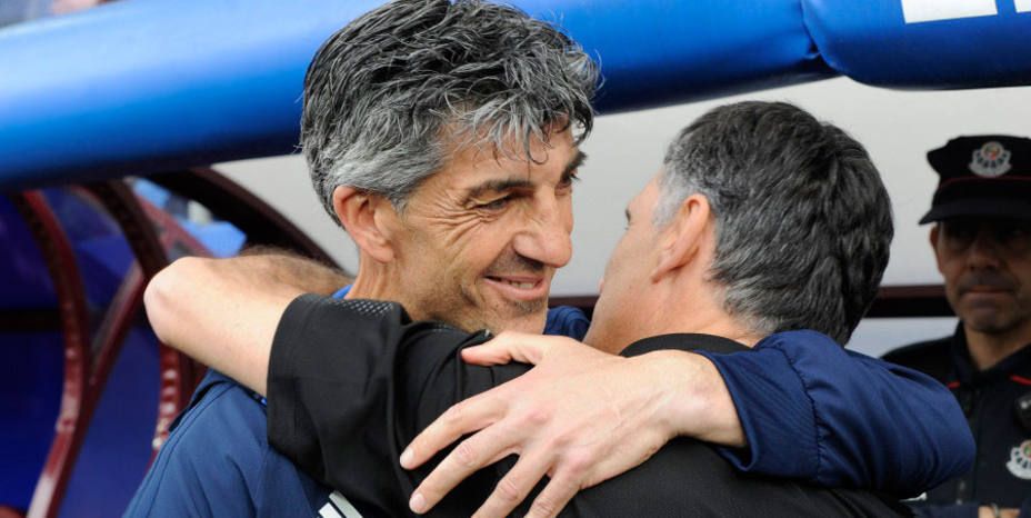  Imanol y Mendilibar, en la previa de un derbi gipuzkoano.
