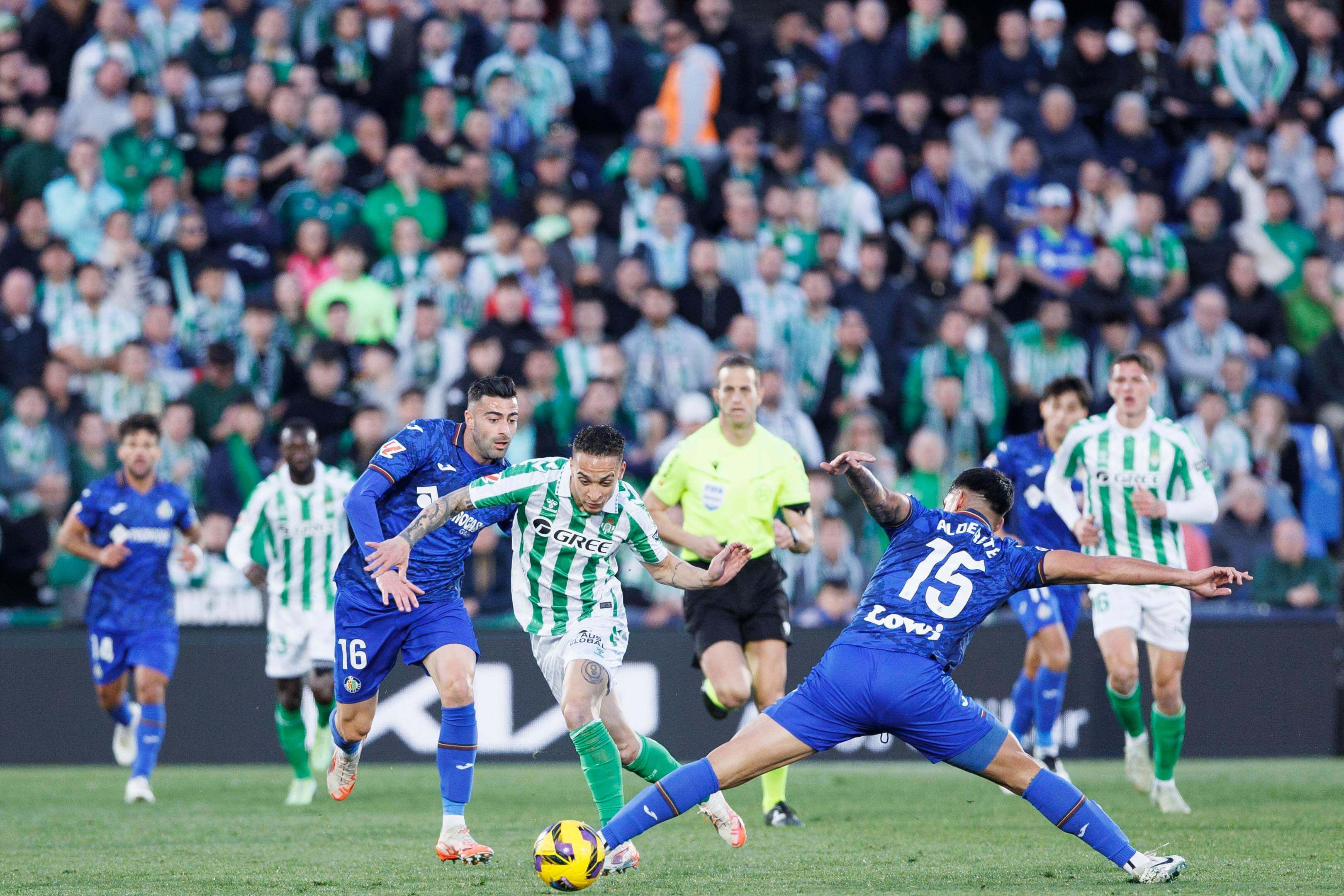 Antony, ante el Getafe.