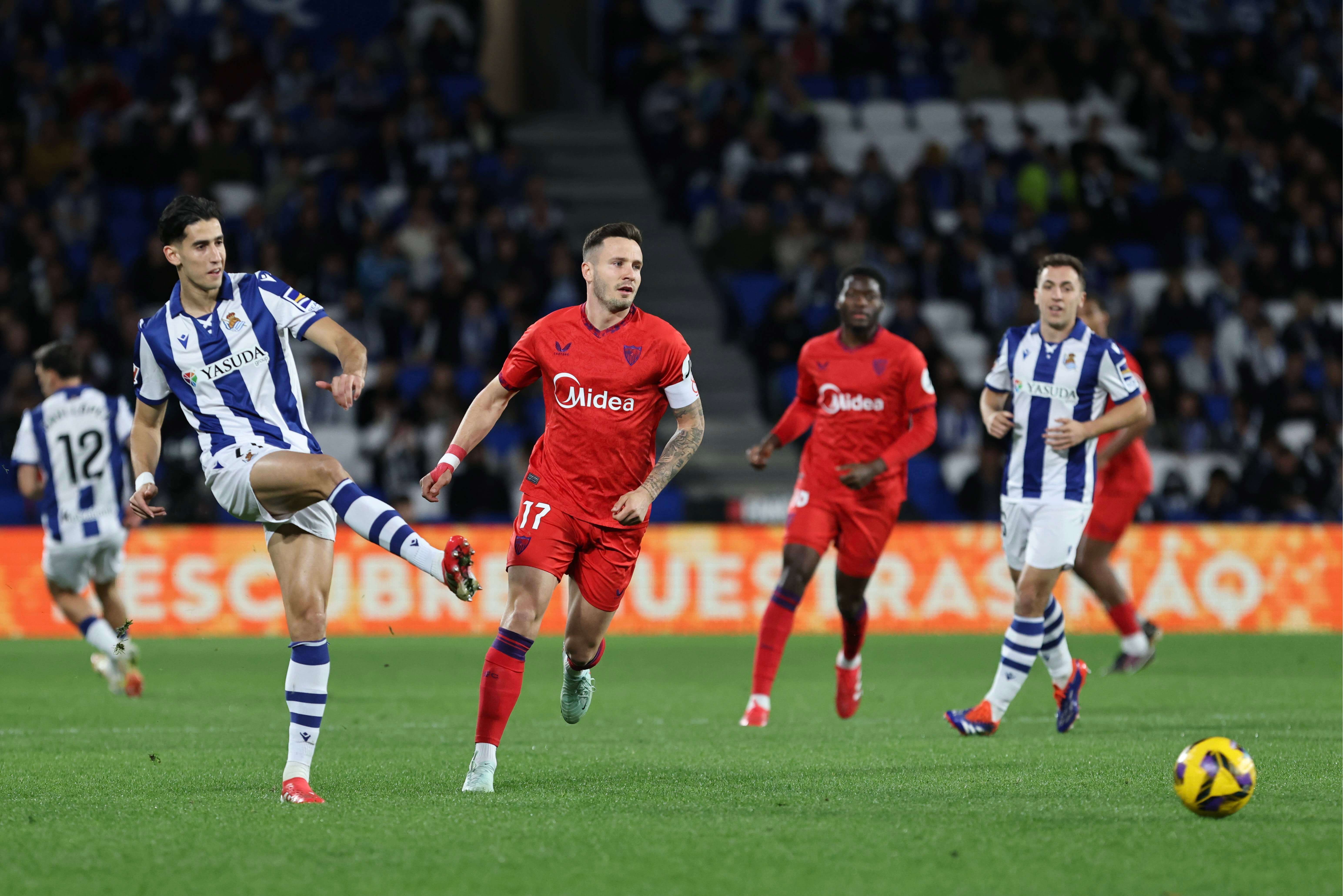 Saúl Ñíguez, ante la Real Sociedad.