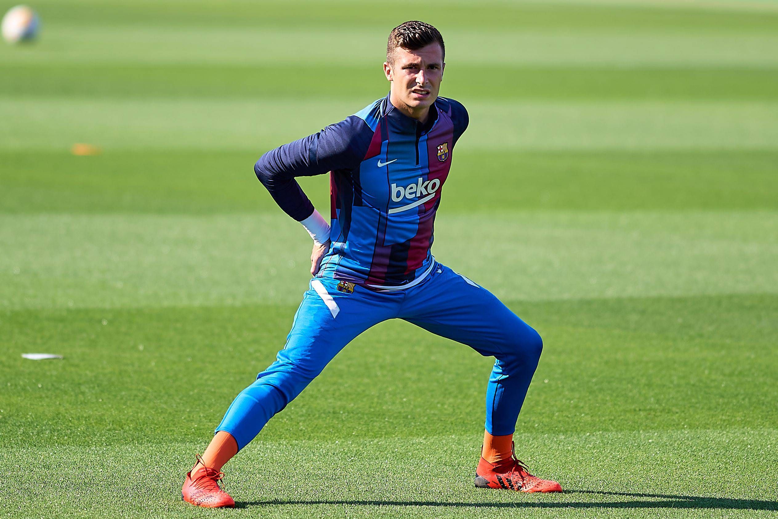  Iñaki Peña, en un entrenamiento del Barça (FOTO: Cordón Press).