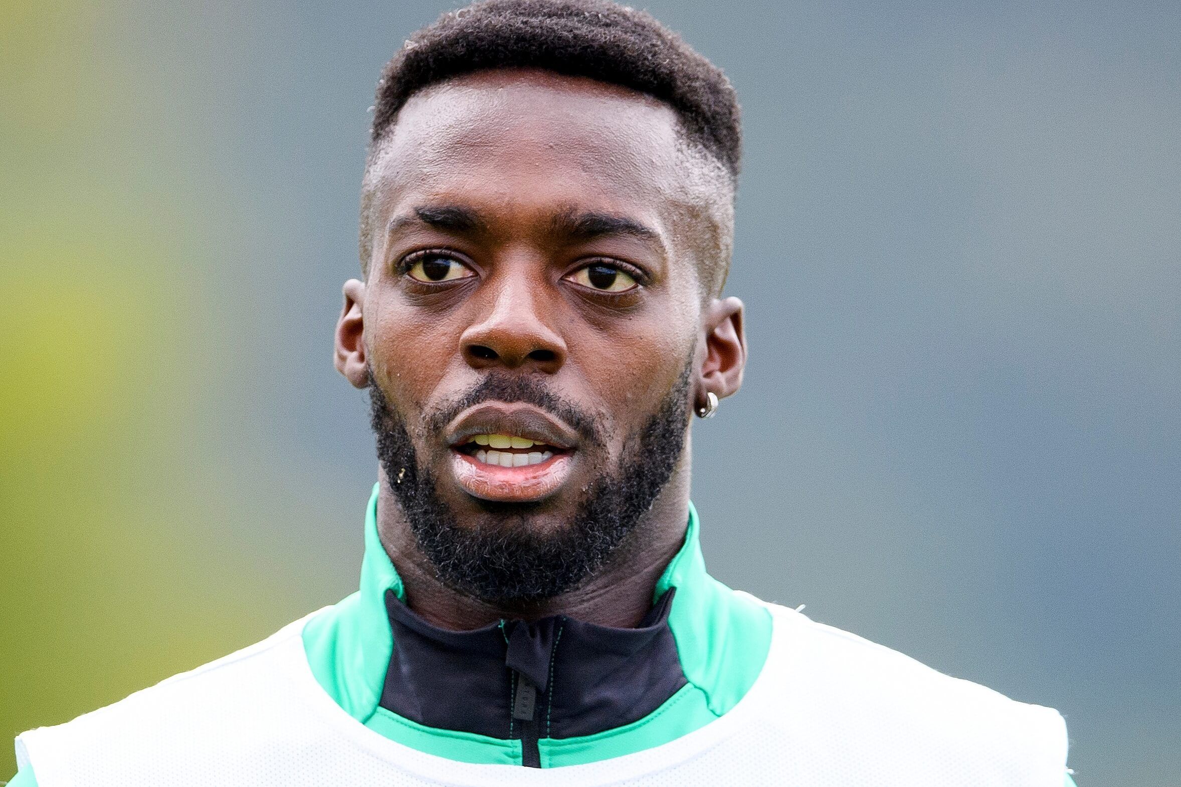  Primer plano de Iñaki Williams entrenando en Lezama.