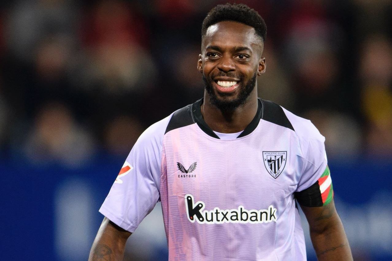 Iñaki Williams sonríe en el derbi vencido ante el CA Osasuna en El Sadar.