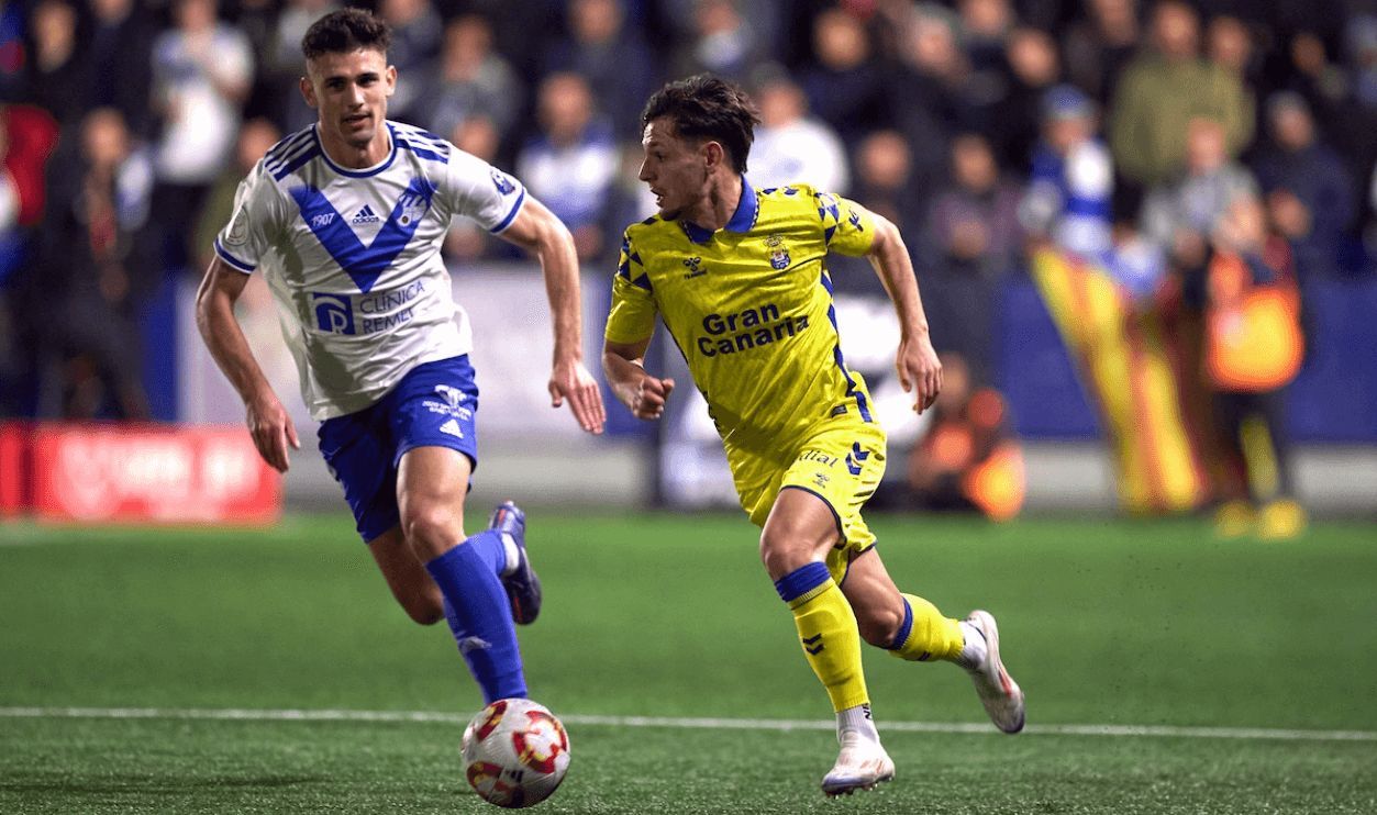 Iván Gil, durante un partido de Copa del Rey con la UD Las Palmas.