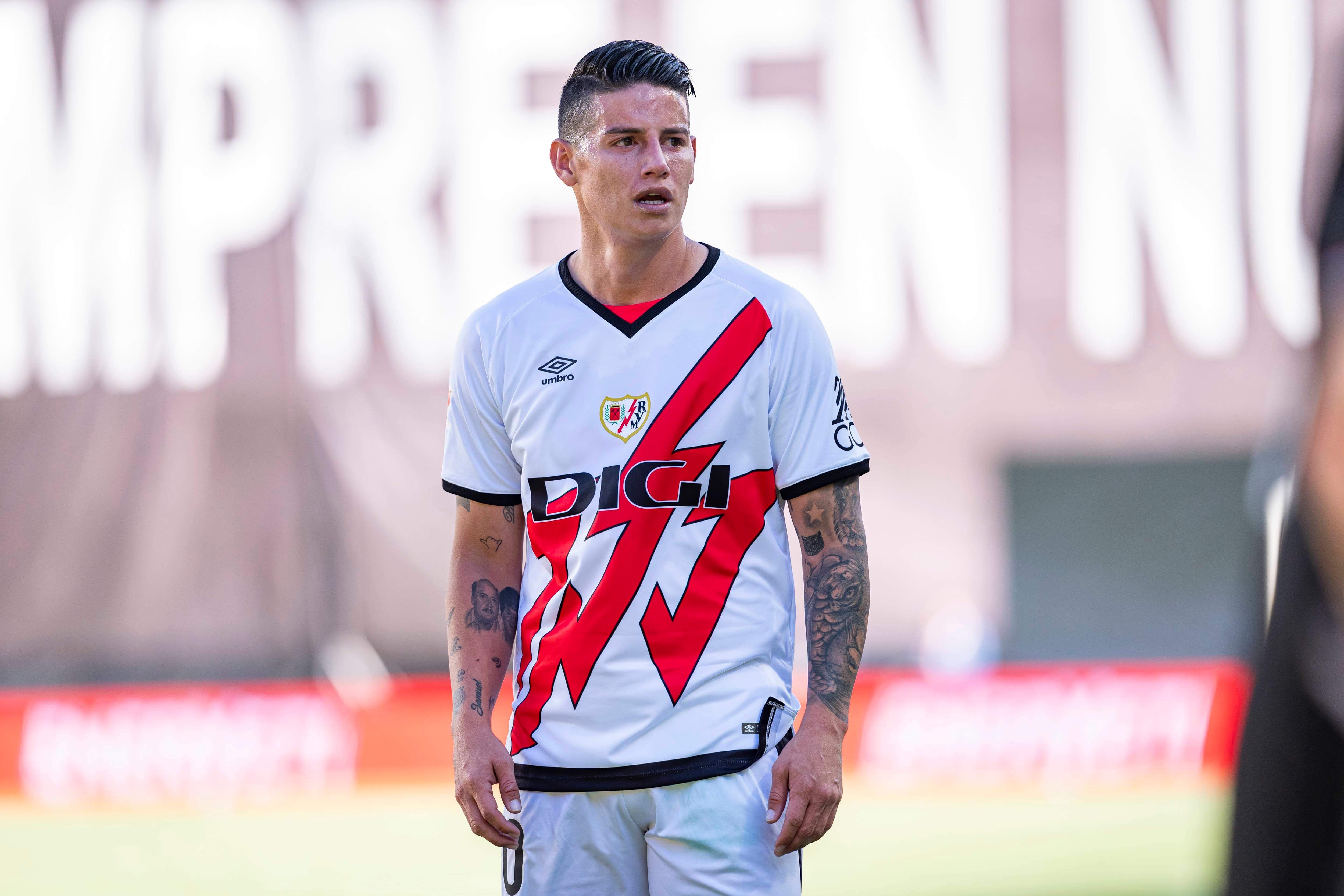  James Rodríguez, en un partido con el Rayo.