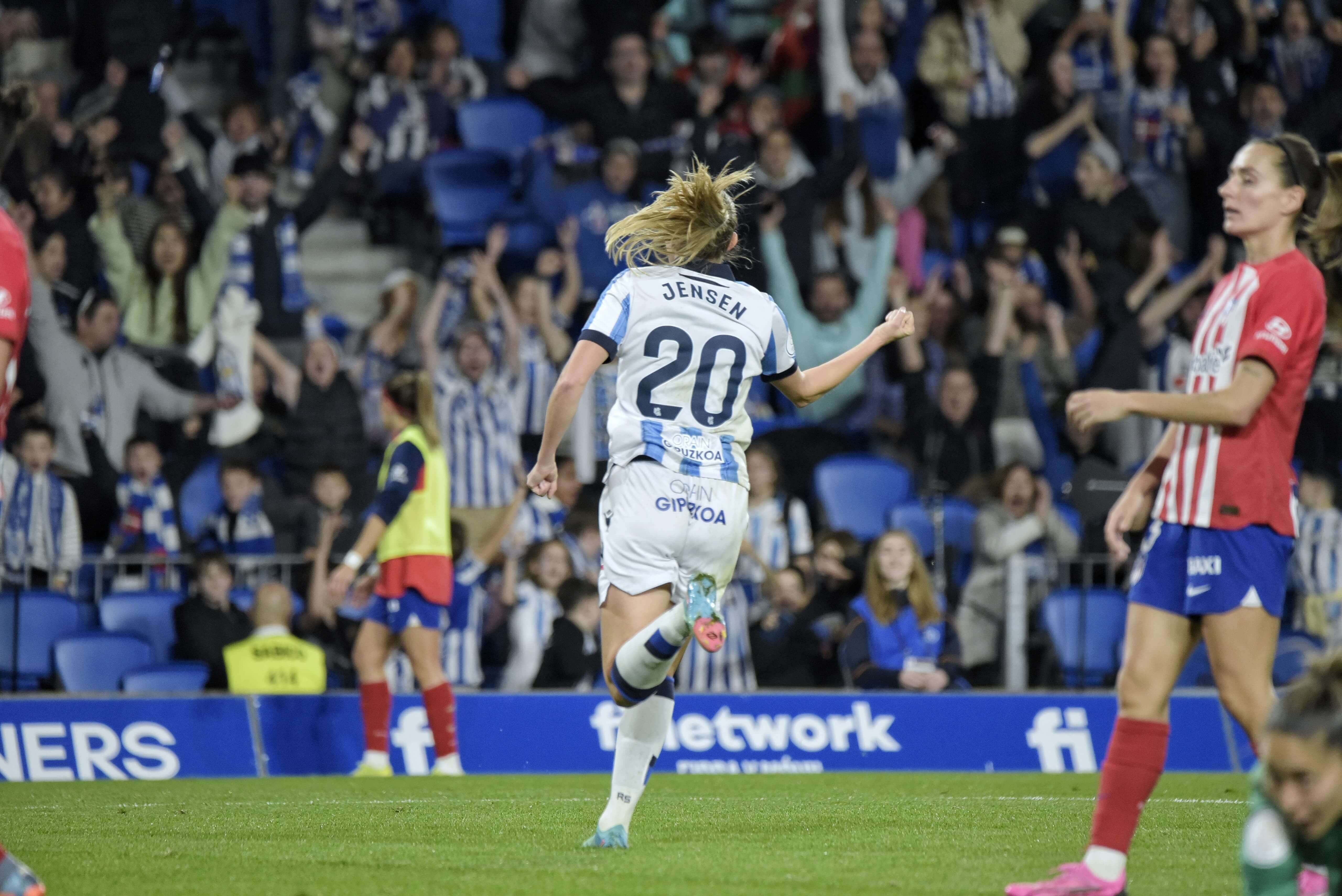  Jensen anotó el segundo gol de la Real Sociedad en Copa de la Reina.