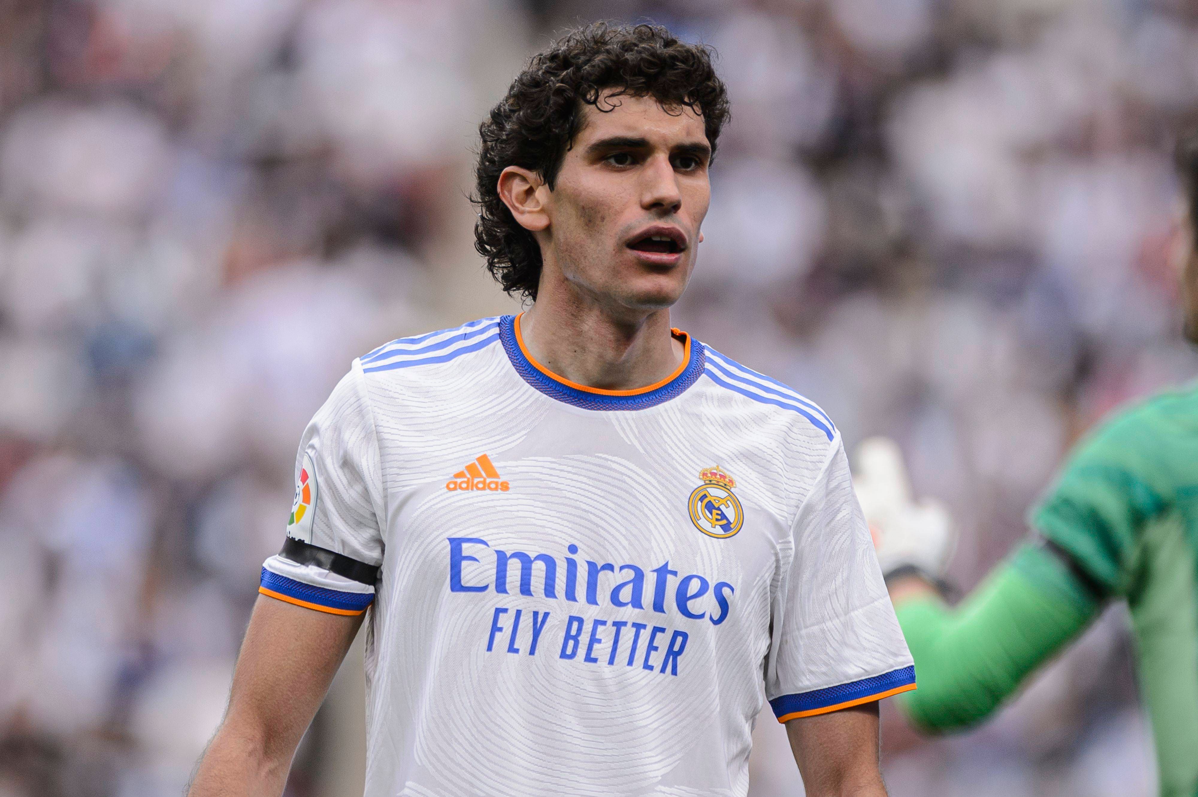  Jesús Vallejo, durante un partido con el Real Madrid en el Santiago Bernabéu.