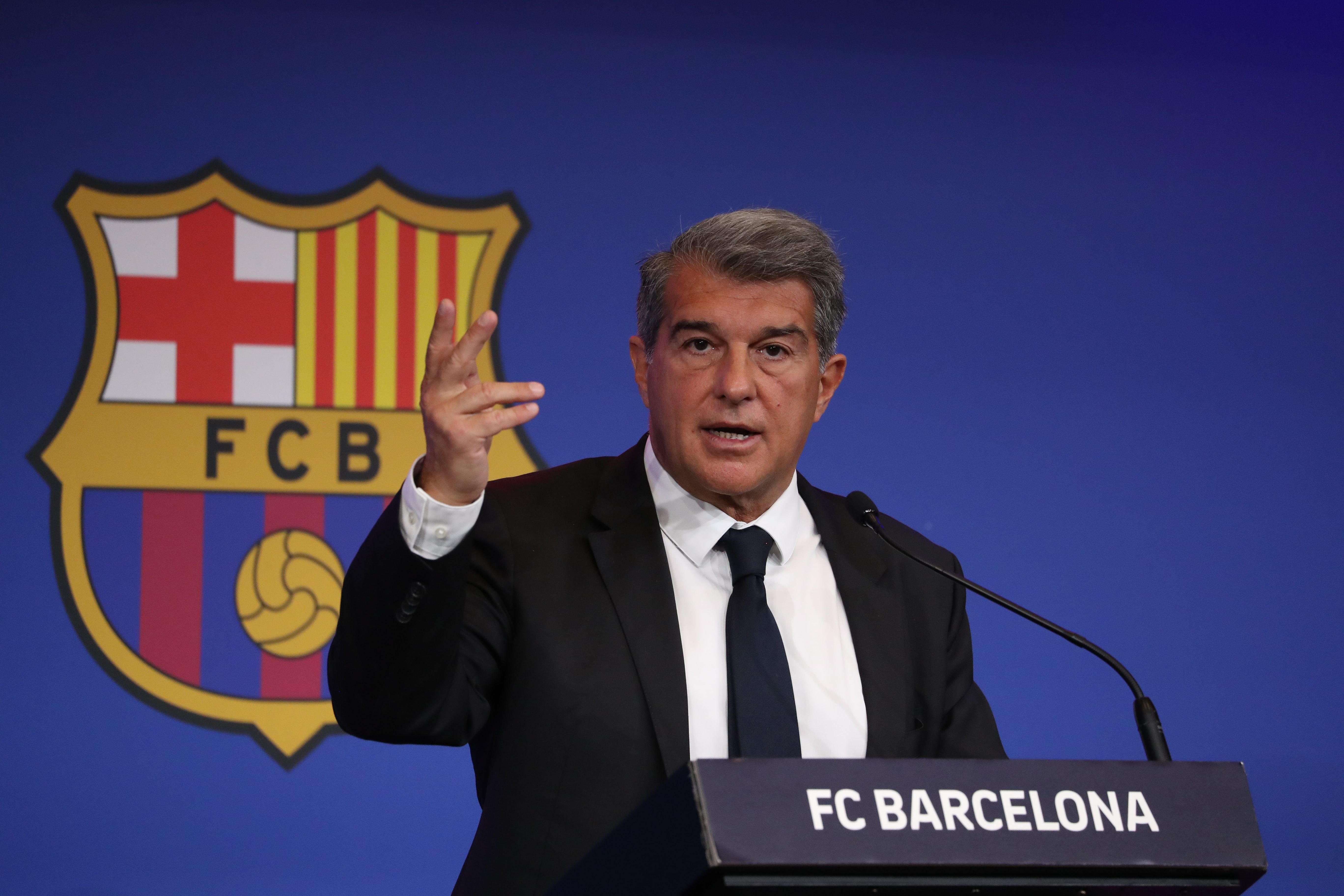  Joan Laporta, en rueda de prensa.