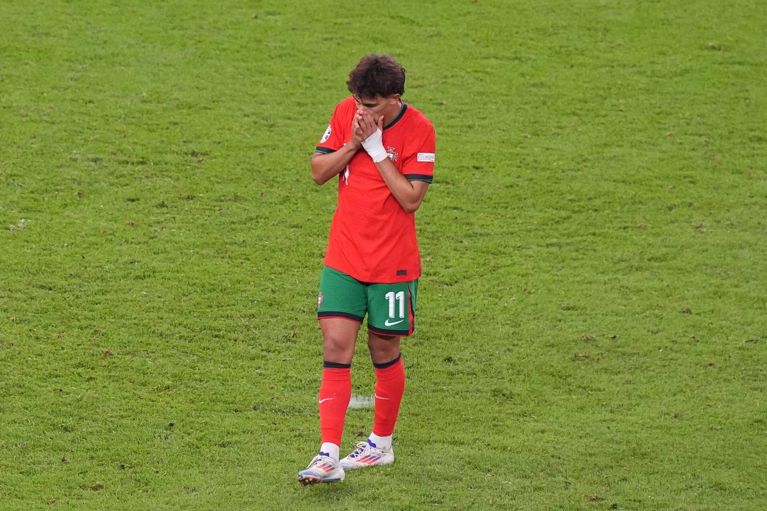 Joao Félix, tras fallar el penalti del Portugal-Francia de la Eurocopa.