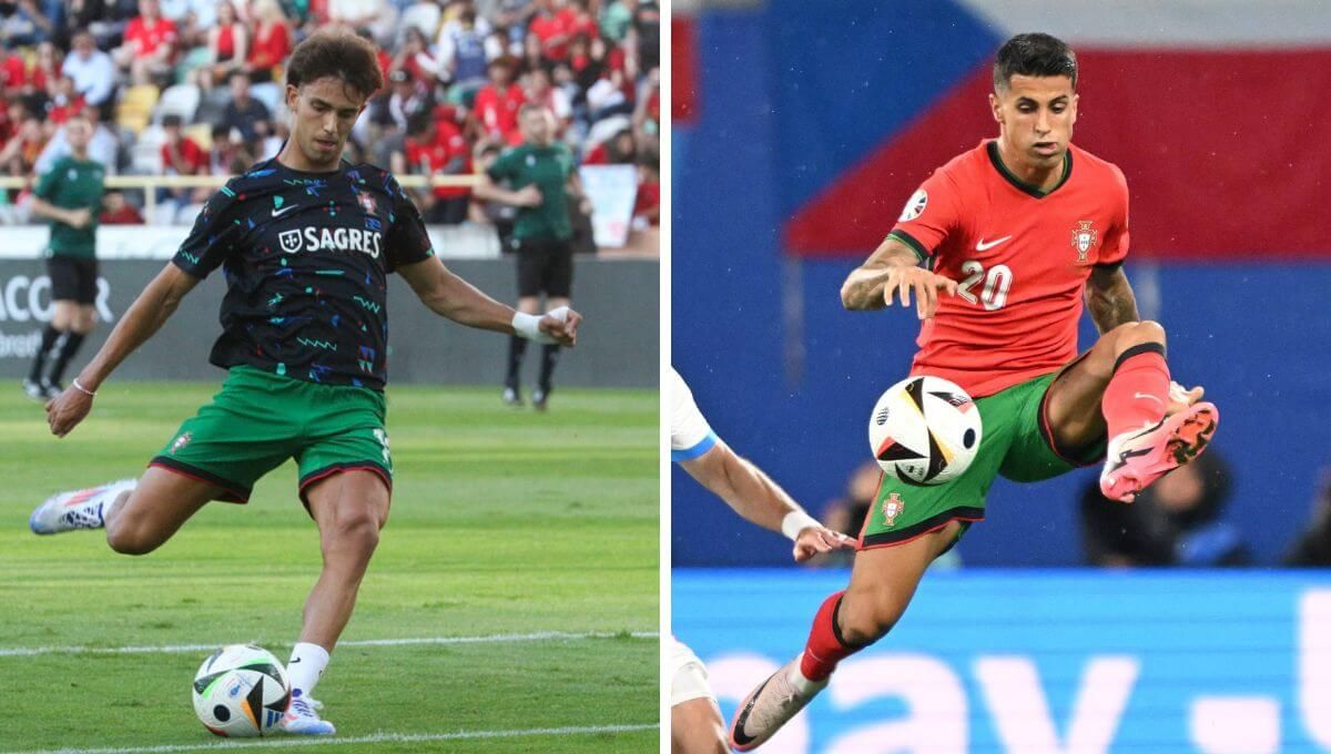 Joao Félix y Joao Cancelo, con Portugal (Foto: Cordon Press).